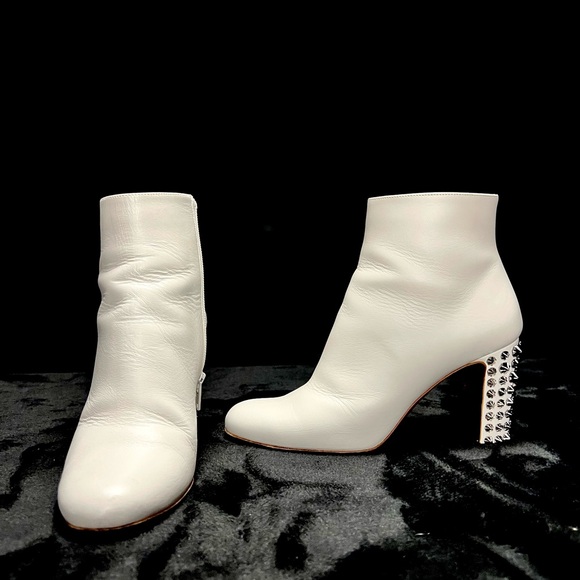 Christian Louboutin Shoes - Christian Louboutin white heel booties, 37